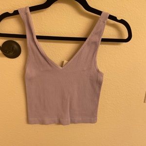 Cropped lilac tank